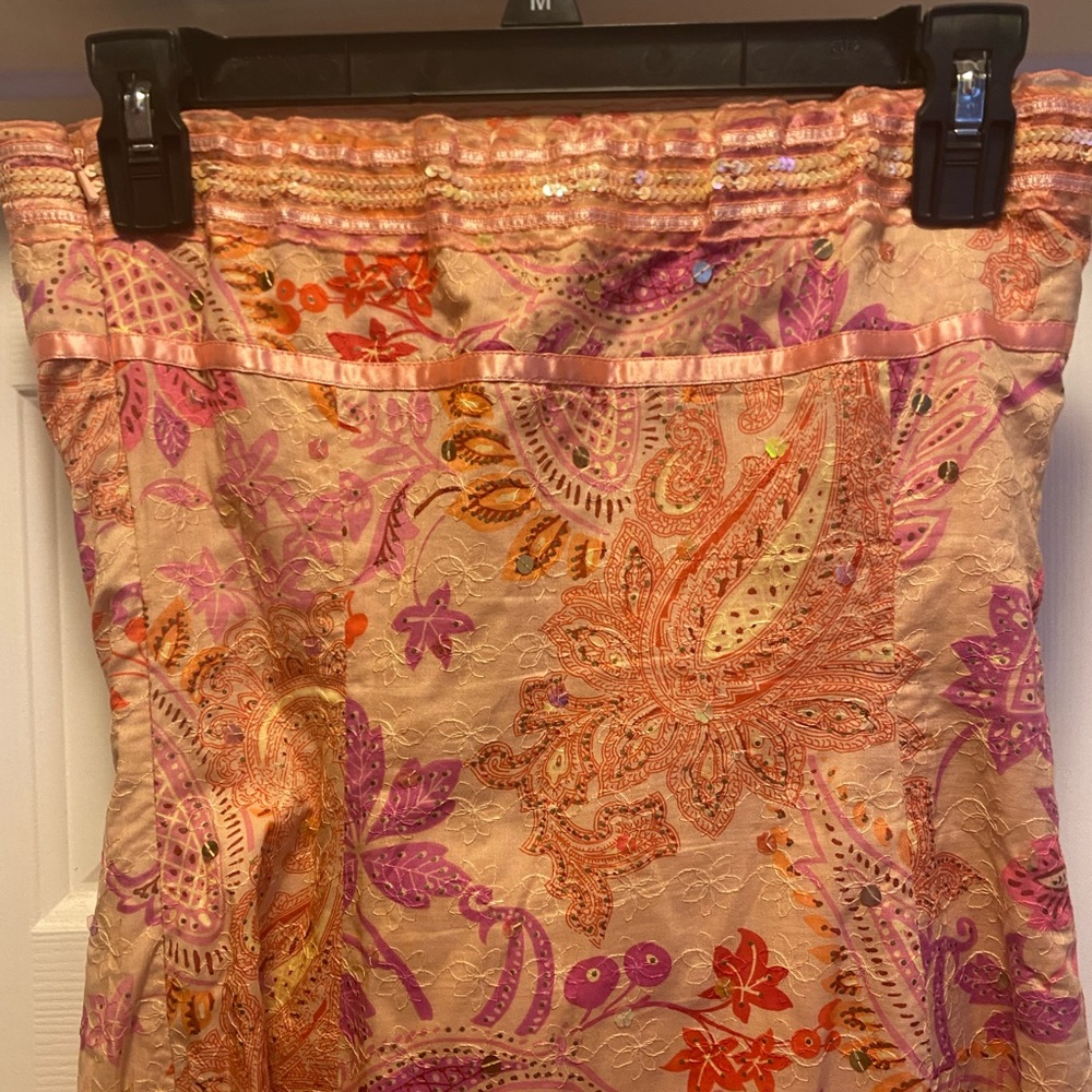 Adult small size 2 boutique halter style casual dress peach/pink color